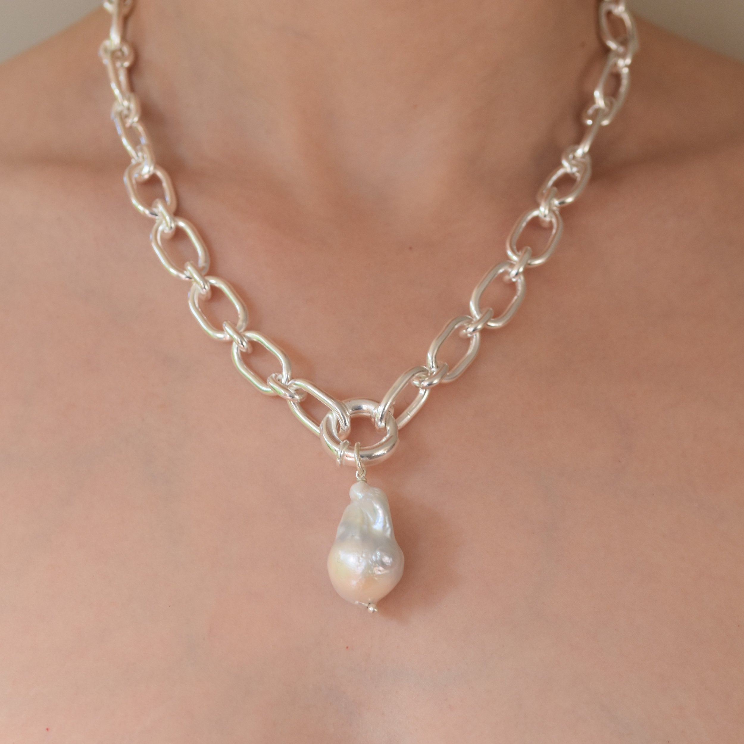 silver double loop chain with silver pearl.JPG