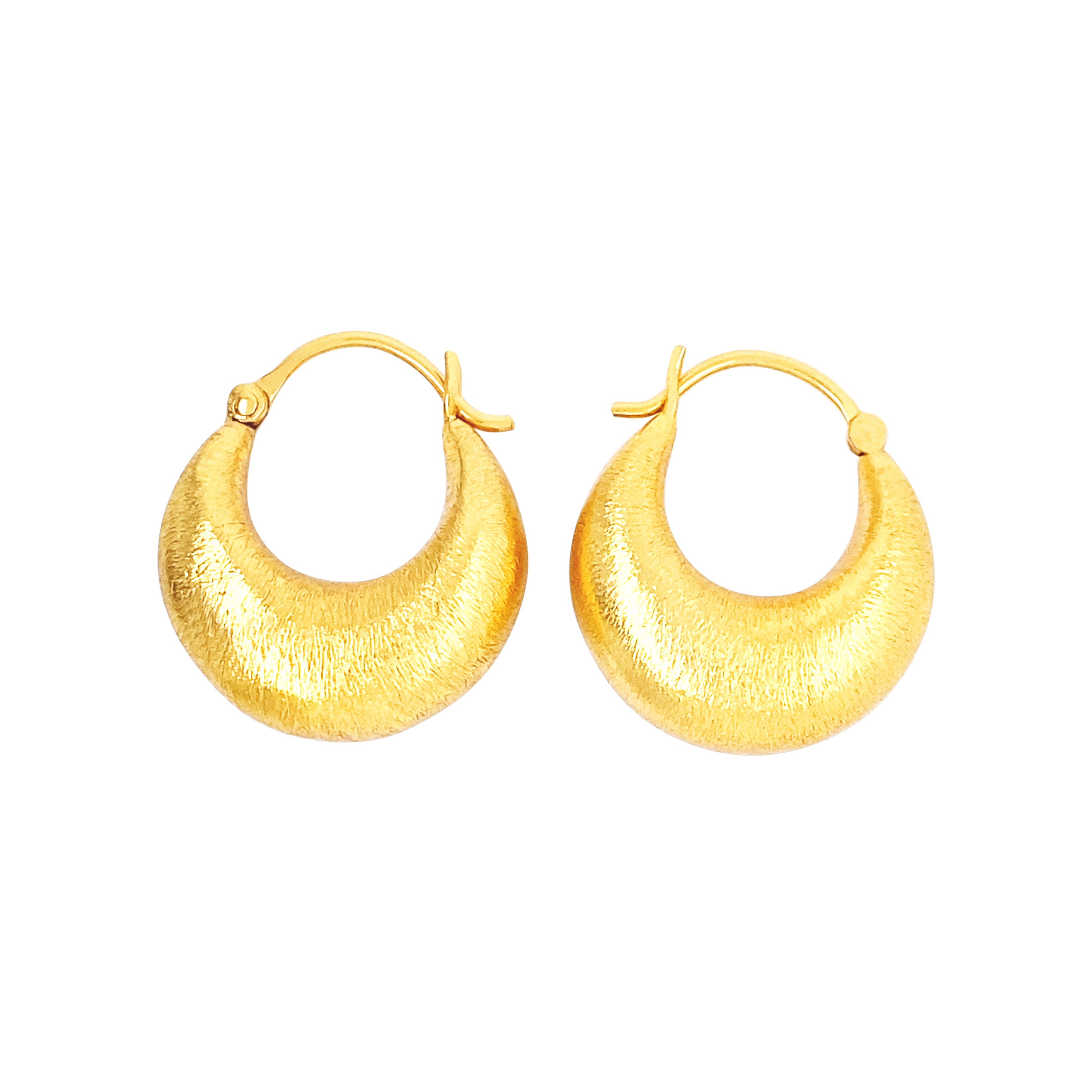 Cashew Earrings In Brushed Gold