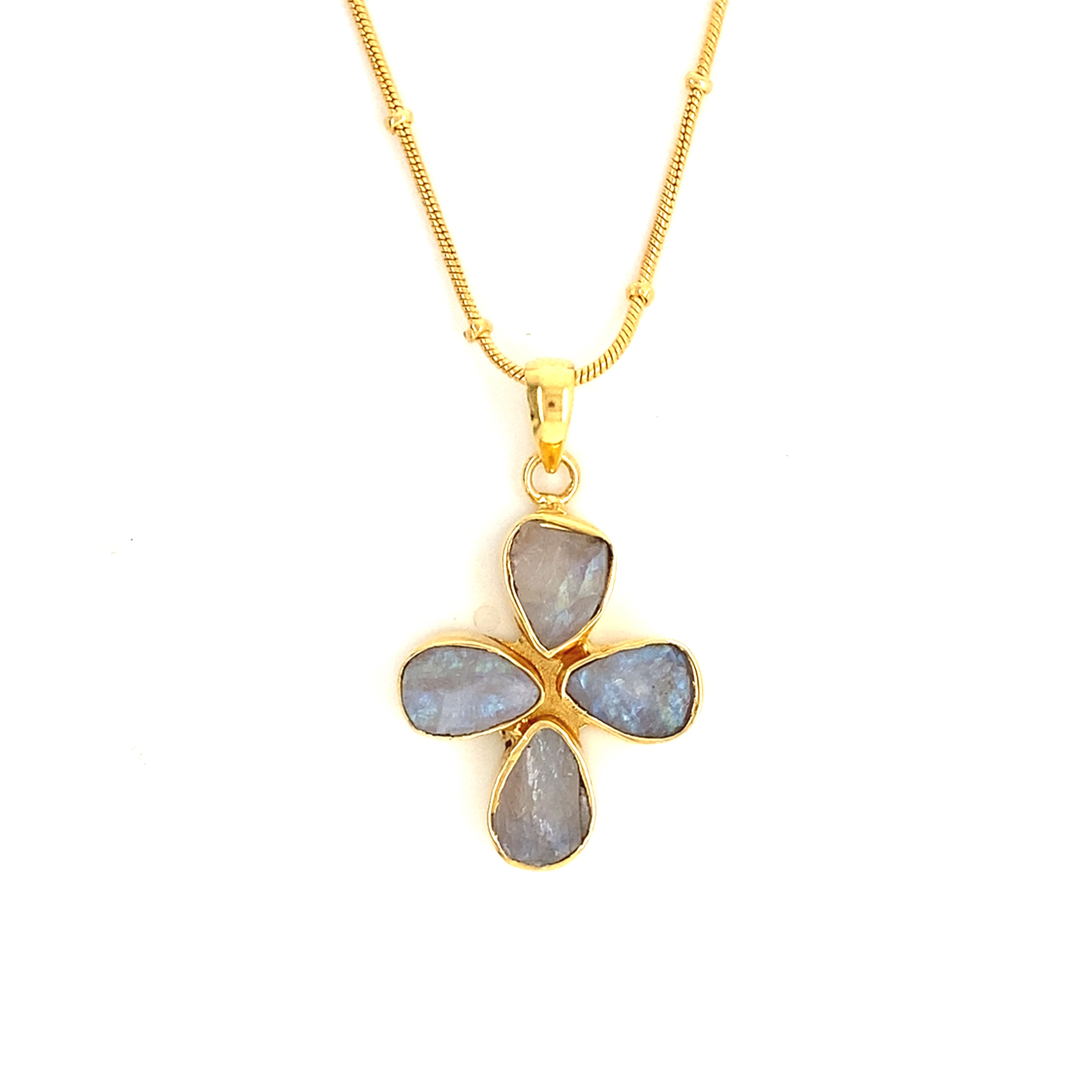 Moonstone Cross Pendant