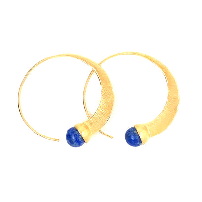 Lapis Loop Earrings