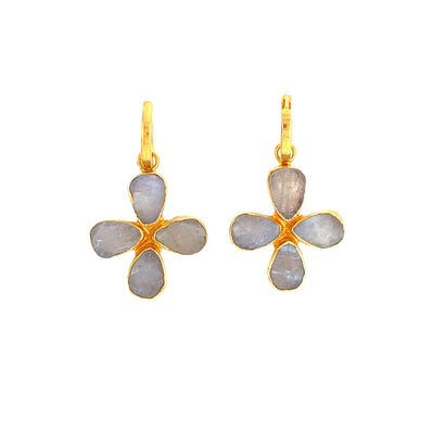 Moonstone Cross Earrings