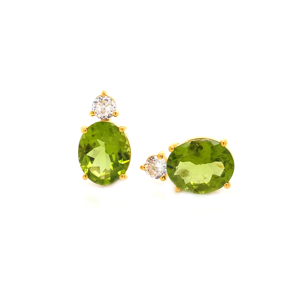 Peridot Stud Earrings