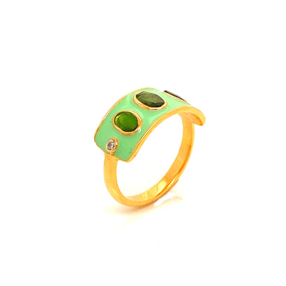 Trinity Ring in Green