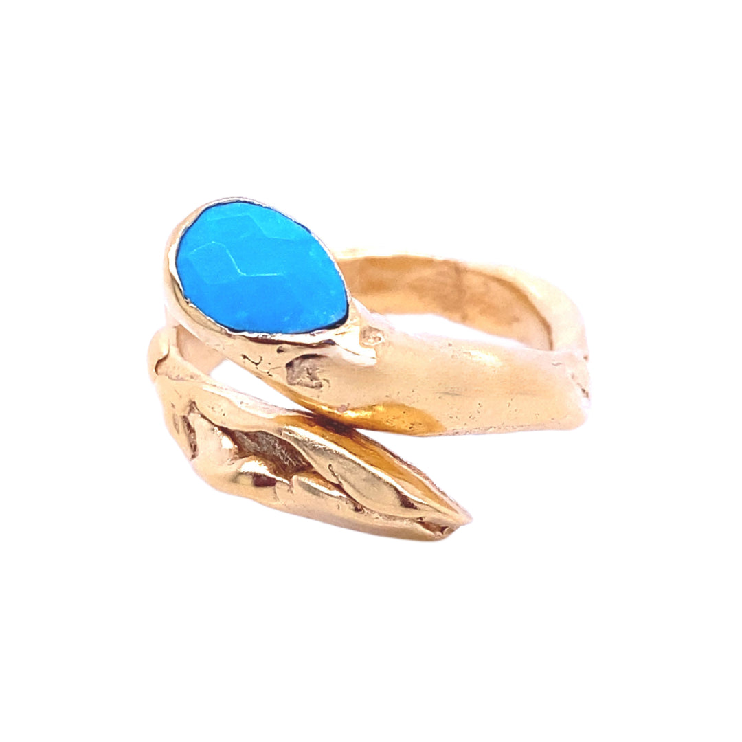 Curly Wurly Turquoise Ring