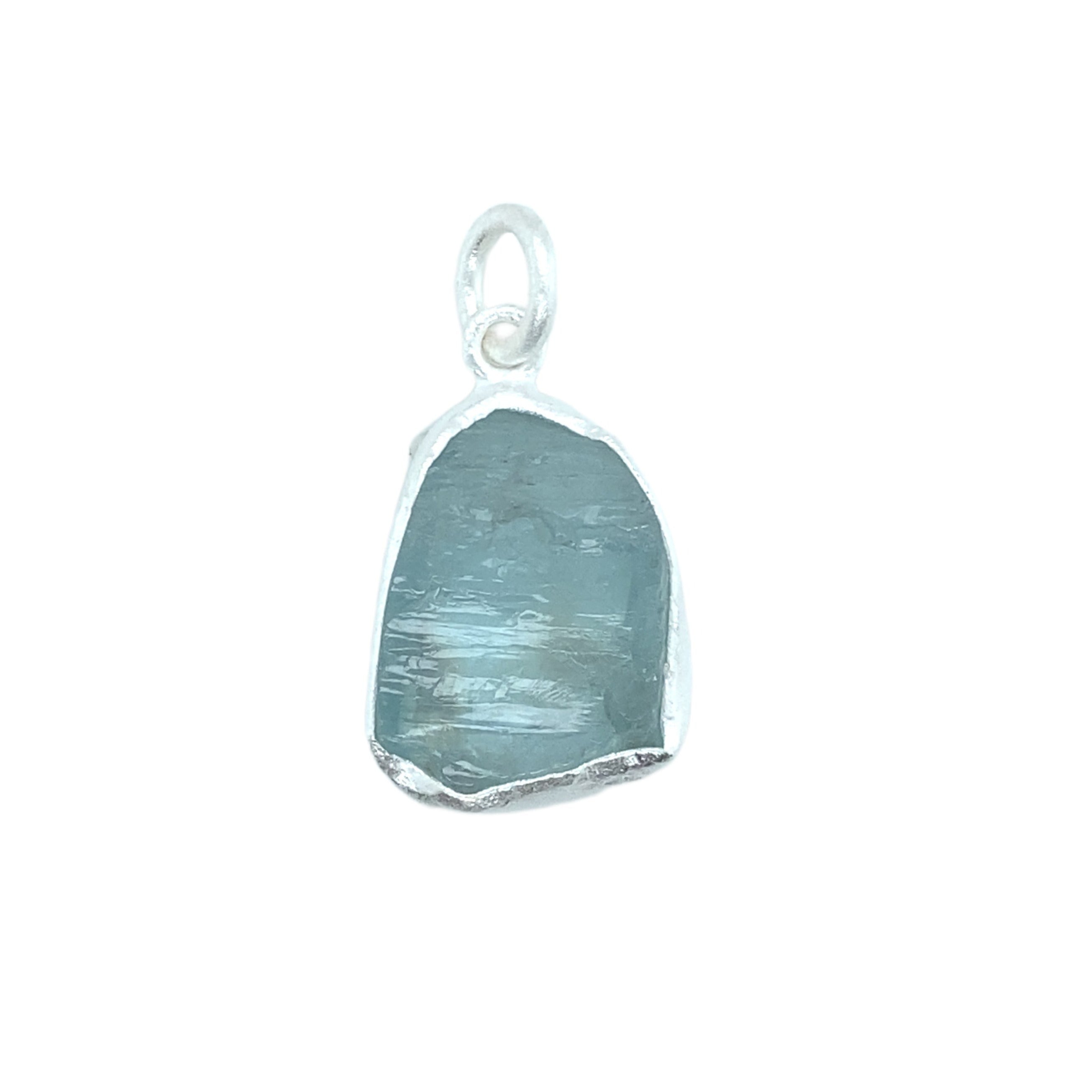 Aquamarine Silver Pendant