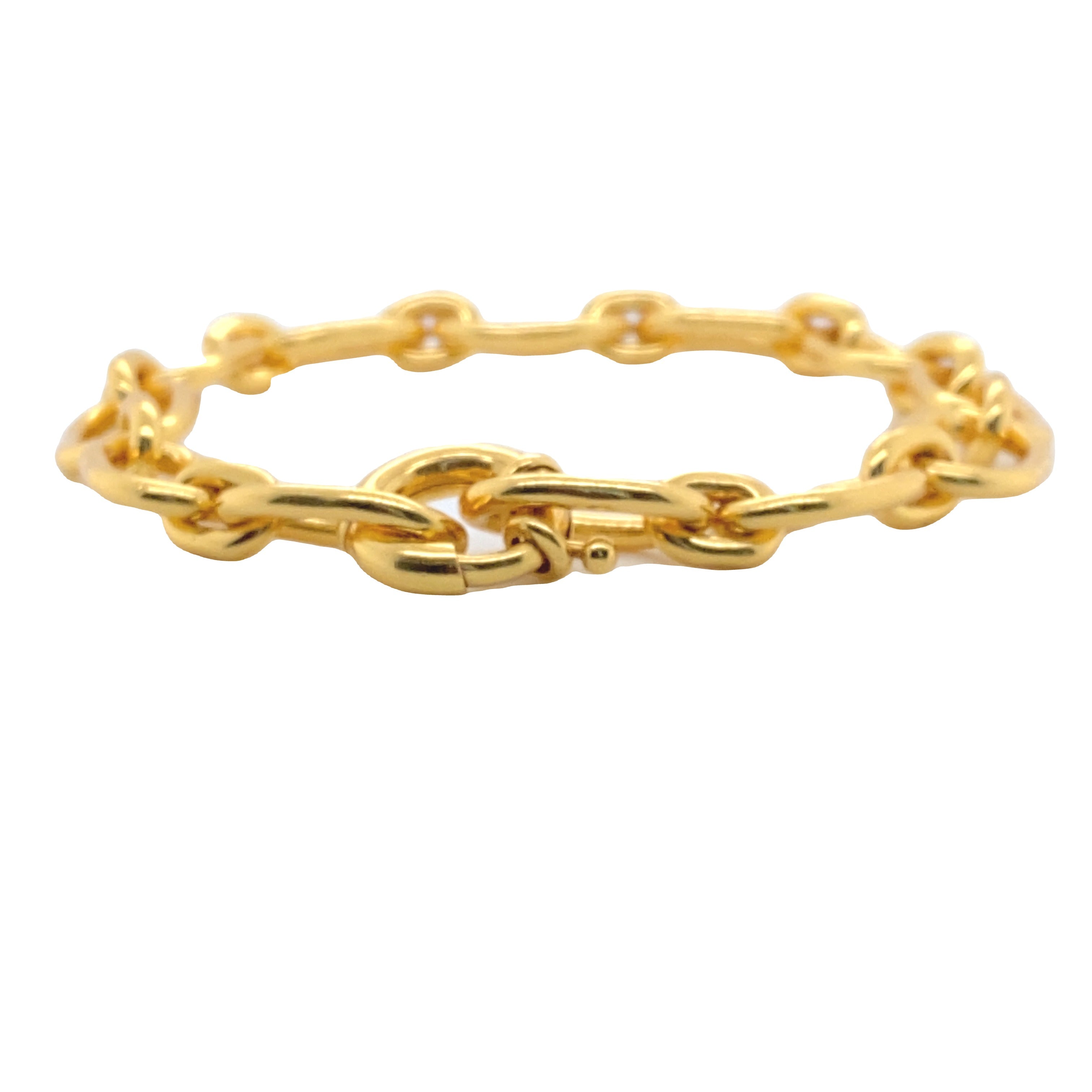 Double Link Gold Chain Bracelet