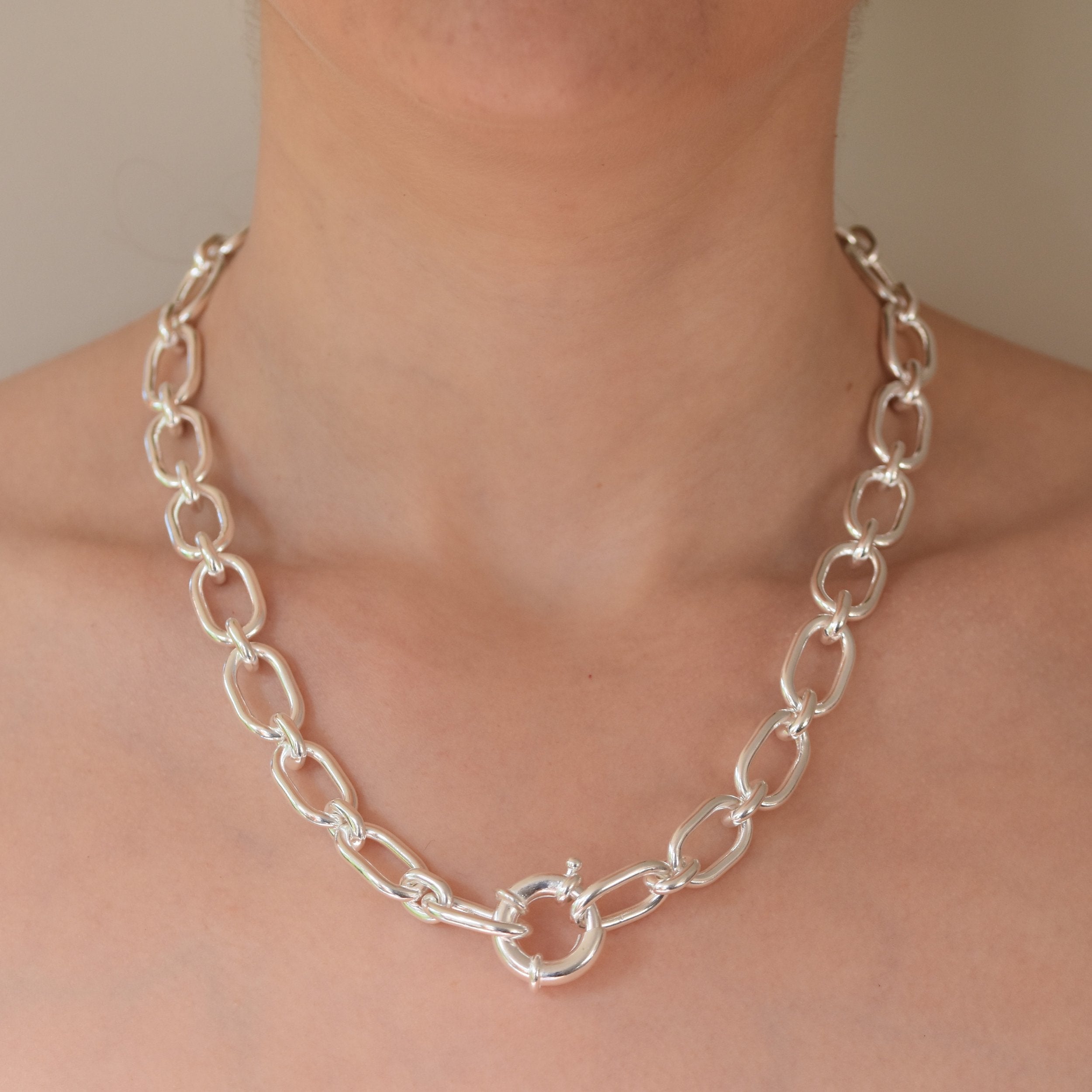 Double Link Silver Chain